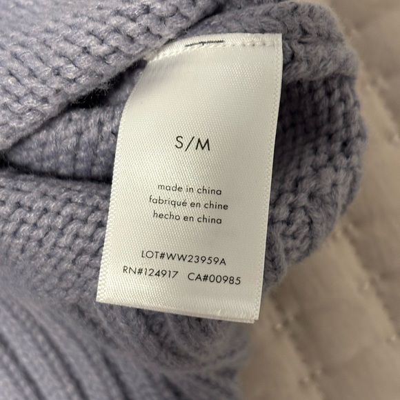 WeWoreWhat Oversized Lavender/Blue Mockneck Sweater - Picture 5 of 6